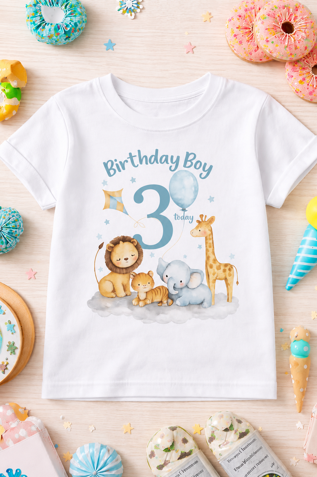 birthday boy printed kids t-shirt 3rd year