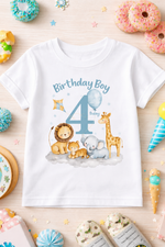 birthday boy printed kids t-shirt 4th year