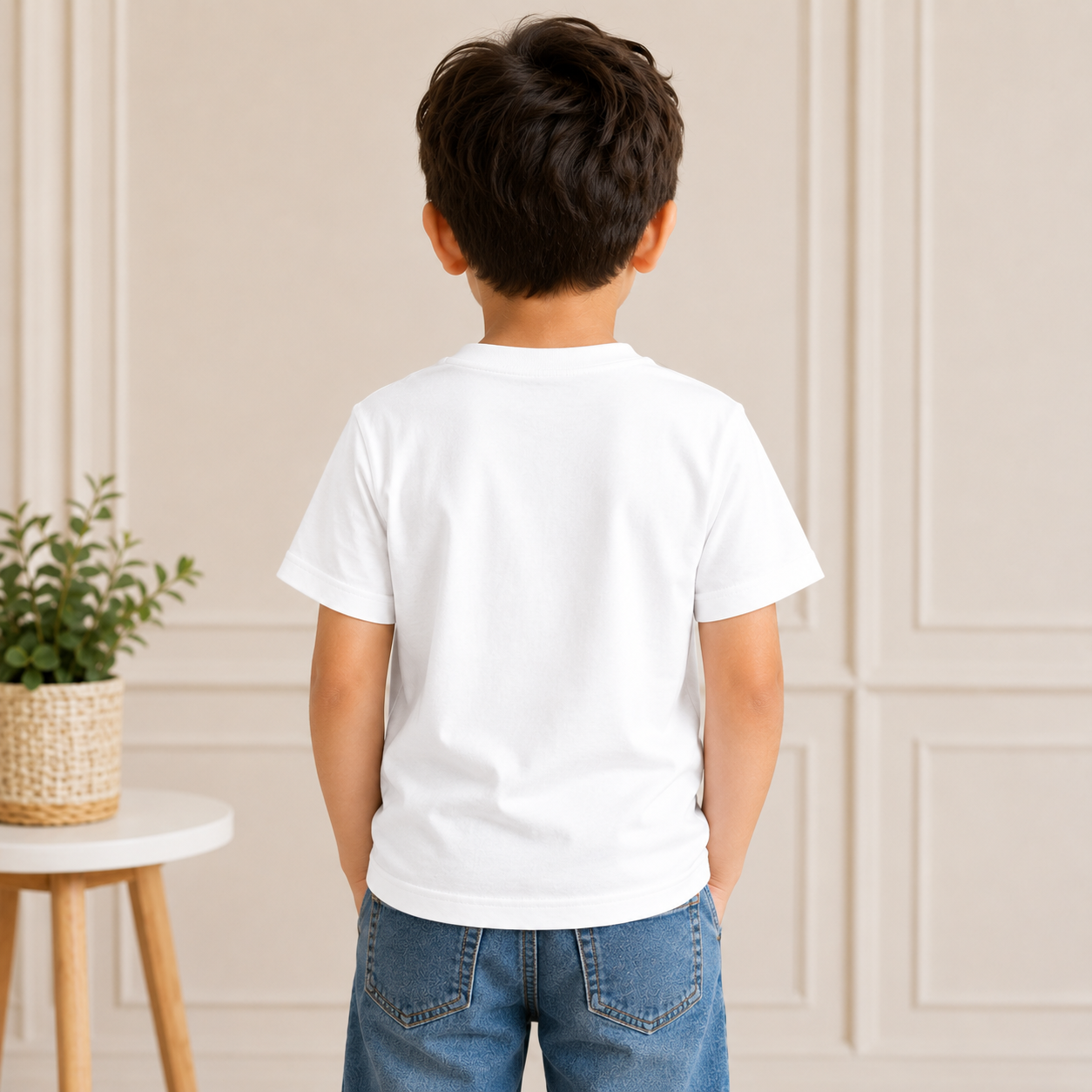 brother and sister Kids White t-shirt (boy back)