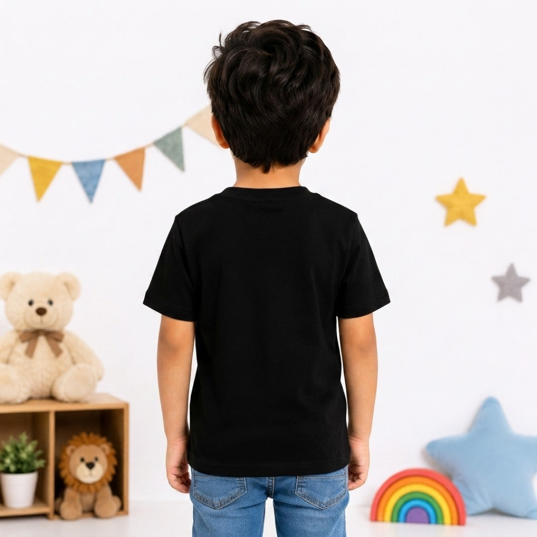 Chase Your Dreams Kids motivational Black T-Shirt (boy Back)
