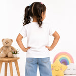 Chase Your Dreams Kids motivational White T-Shirt (Girl back)