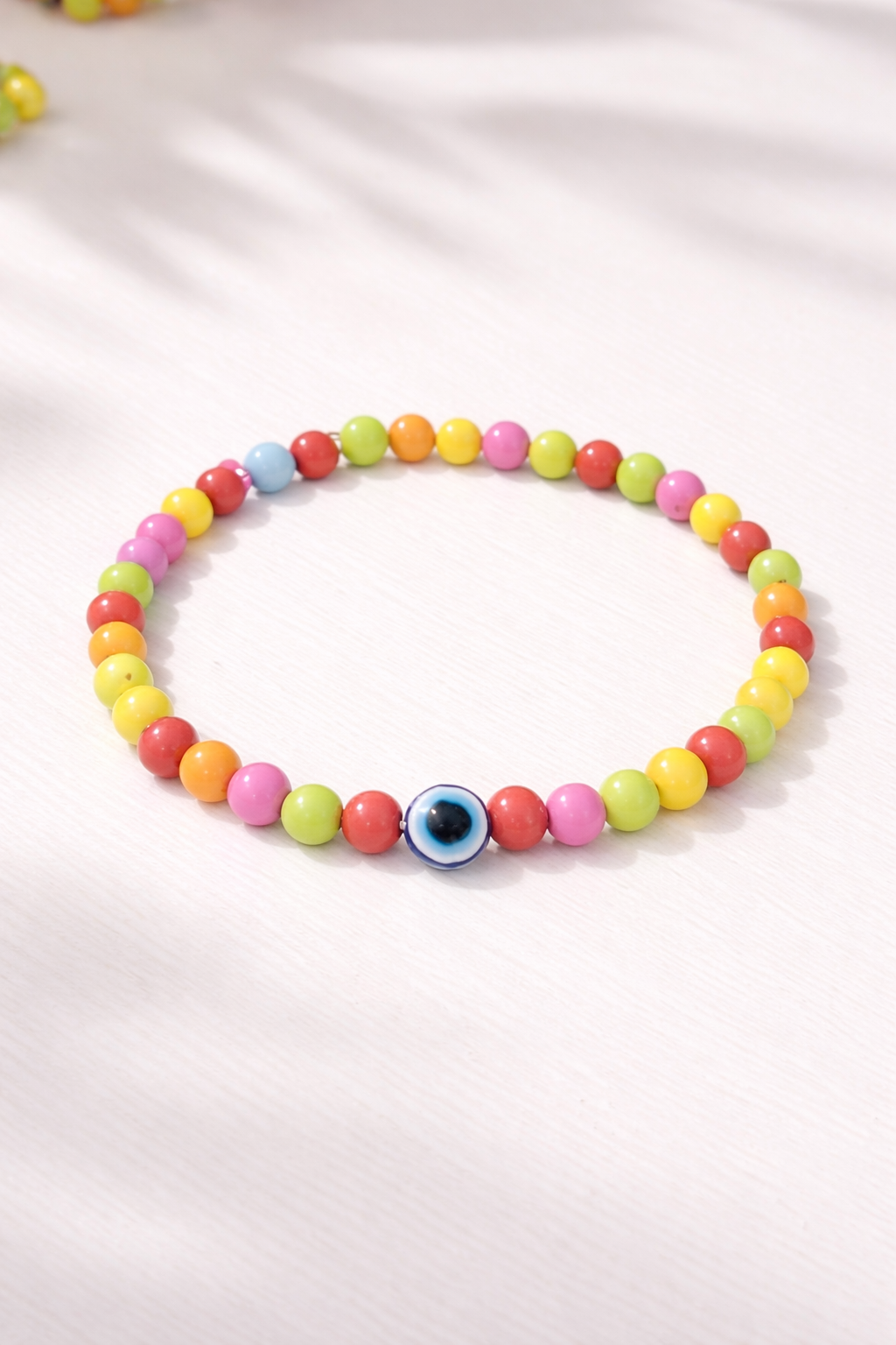 colorful evil eye beaded bracelet for kids, adults & couples online in India