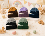 crocodile knit winter baby cap