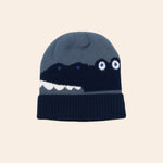 crocodile knit winter baby cap