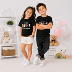cute cat paw kids t-shirt (black)