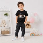 cute cat paw kids Black t-shirt (boy front)