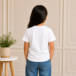 cute sibling friendship graphic White t-shirt (Girl Back)