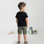 Cute dinosaur print kids white t-shirt (boy back)