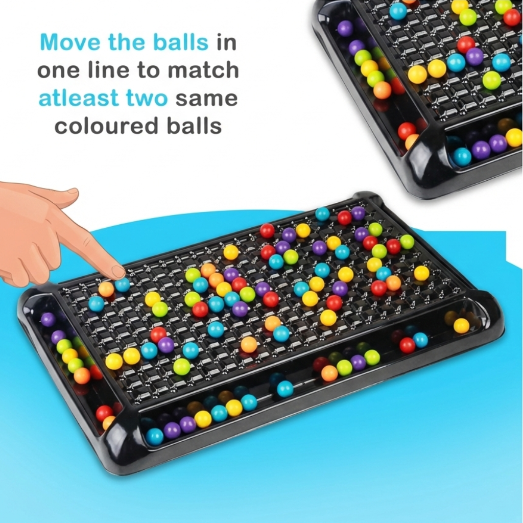 Double Trouble Jumbo Rainbow Ball Game – Strategy & Brain Game with 230 Colorful Balls for Kids (5+ Years)