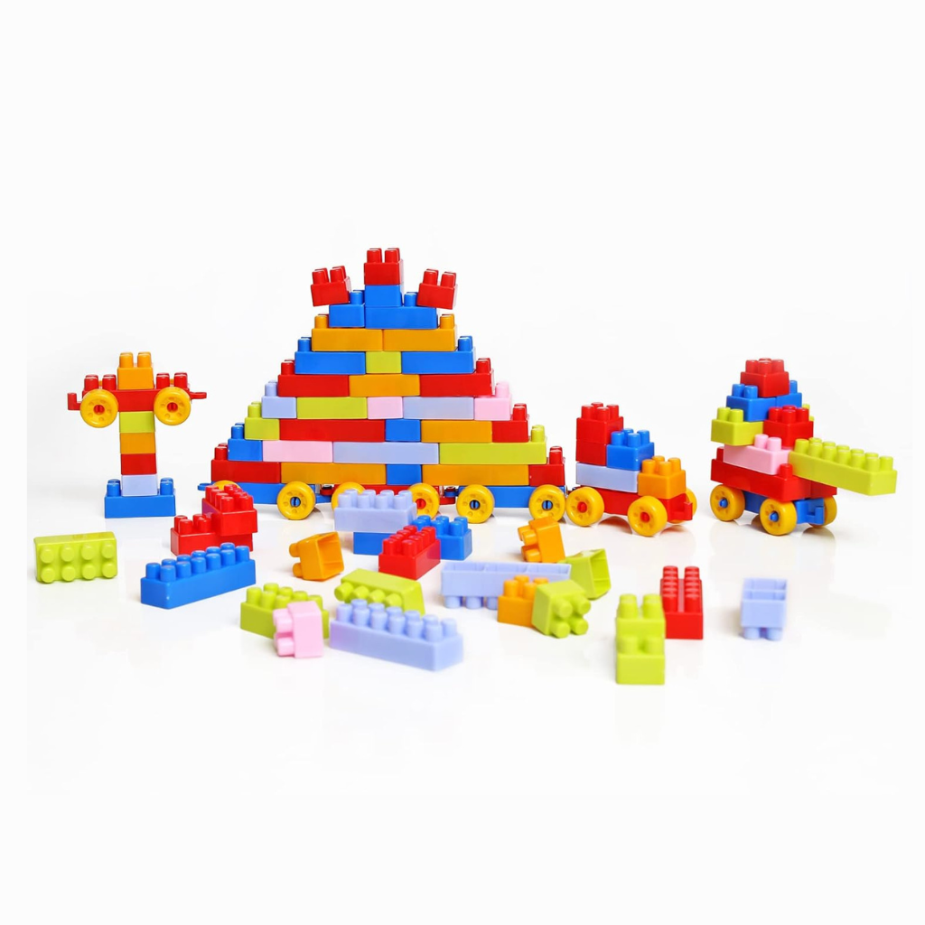 Junior Builders Creative Building Blocks Set – Colorful Construction Toy for Kids (Age 3+)