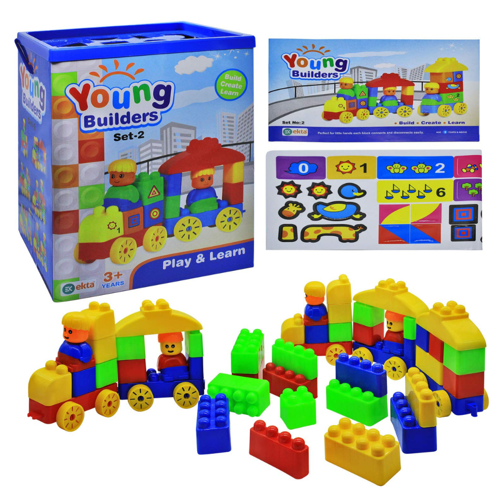 young builders set-2 construction block toy