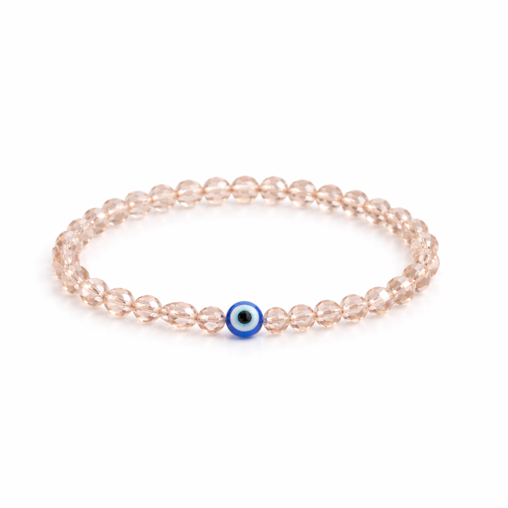 evil eye protection crystal bracelet for kids, adults & couples