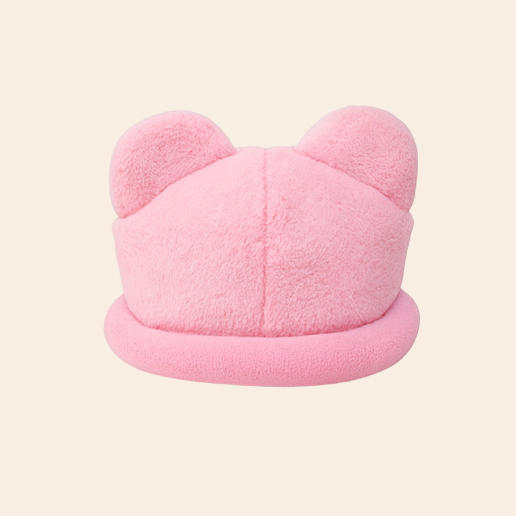 Furry Bear Hat – Rust Pink