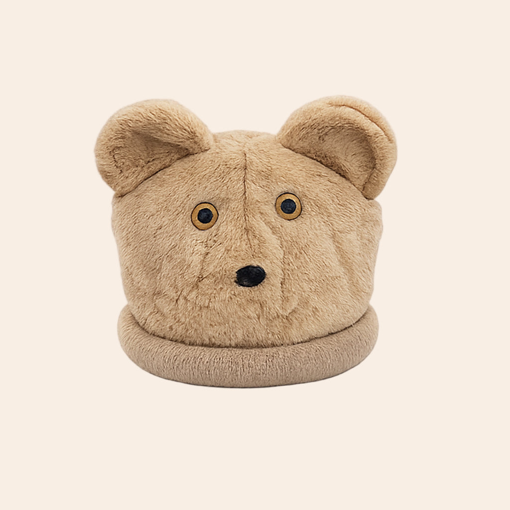 Furry Bear Hat – Tan