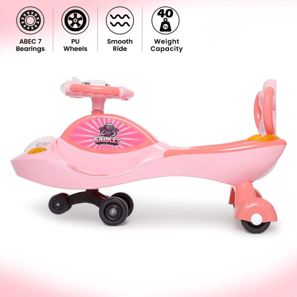 FunRide Galaxy Push-N-Ride Twist Car – Musical Ride-On Toy with Lights for Kids (1–5 Years)