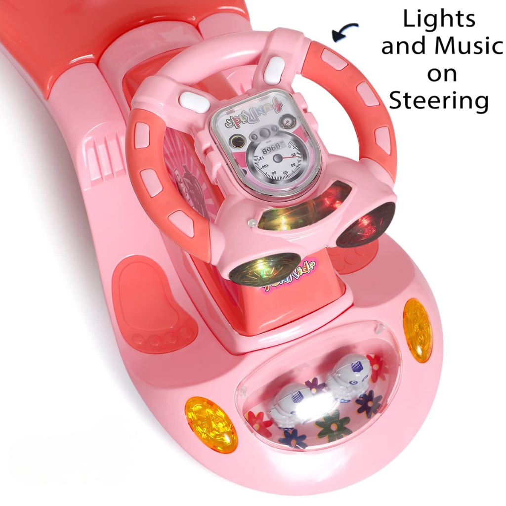 FunRide Galaxy Push-N-Ride Twist Car – Musical Ride-On Toy with Lights for Kids (1–5 Years)