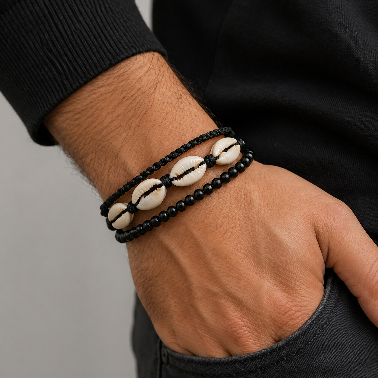 Handmade Cowrie Shell (Kaudi) Bracelet for Adults | Adjustable Boho Style Bracelet | Unisex Fashion Jewelry