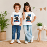 I Love Monster Trucks Graphic Printed white T-shirt (models)