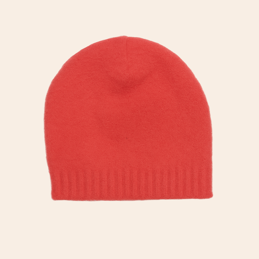 Jacquard Knitted Baby Cap – Red (LOVE pattern)