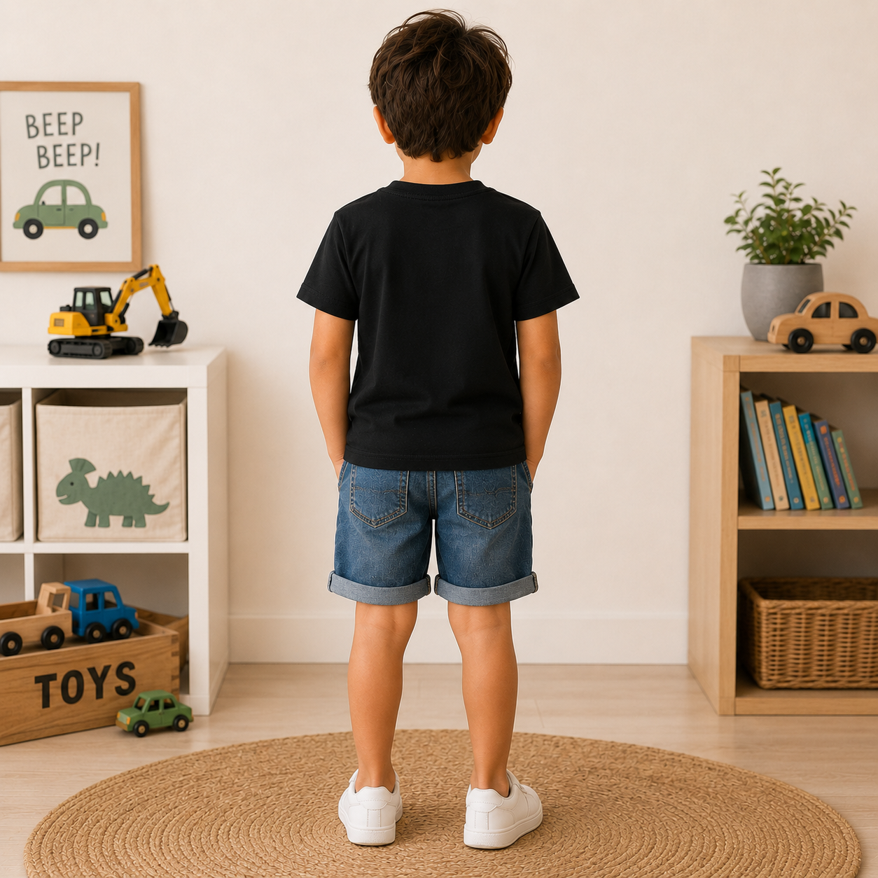 kids car printed t-shirt