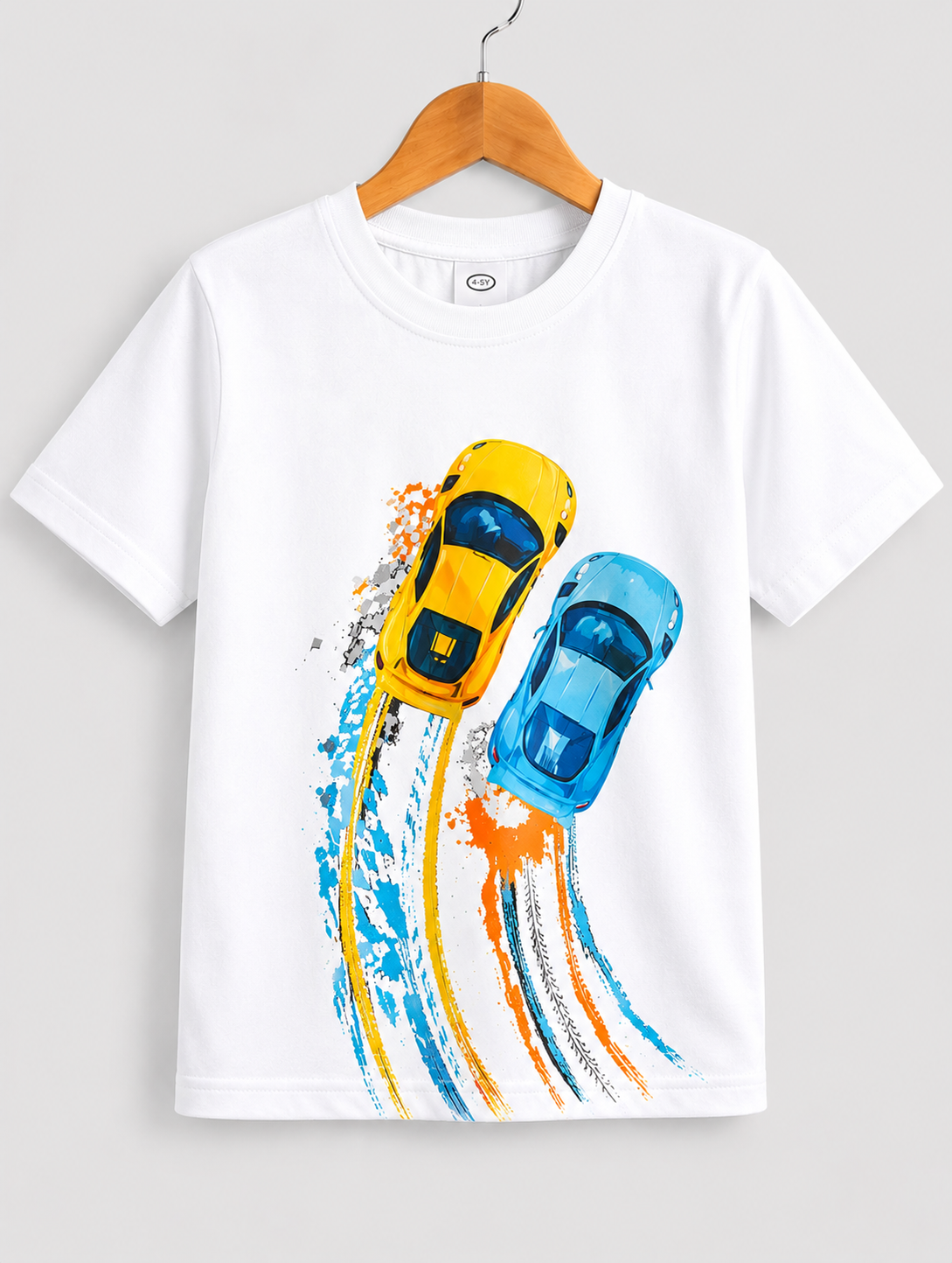 kids car printed t-shirt