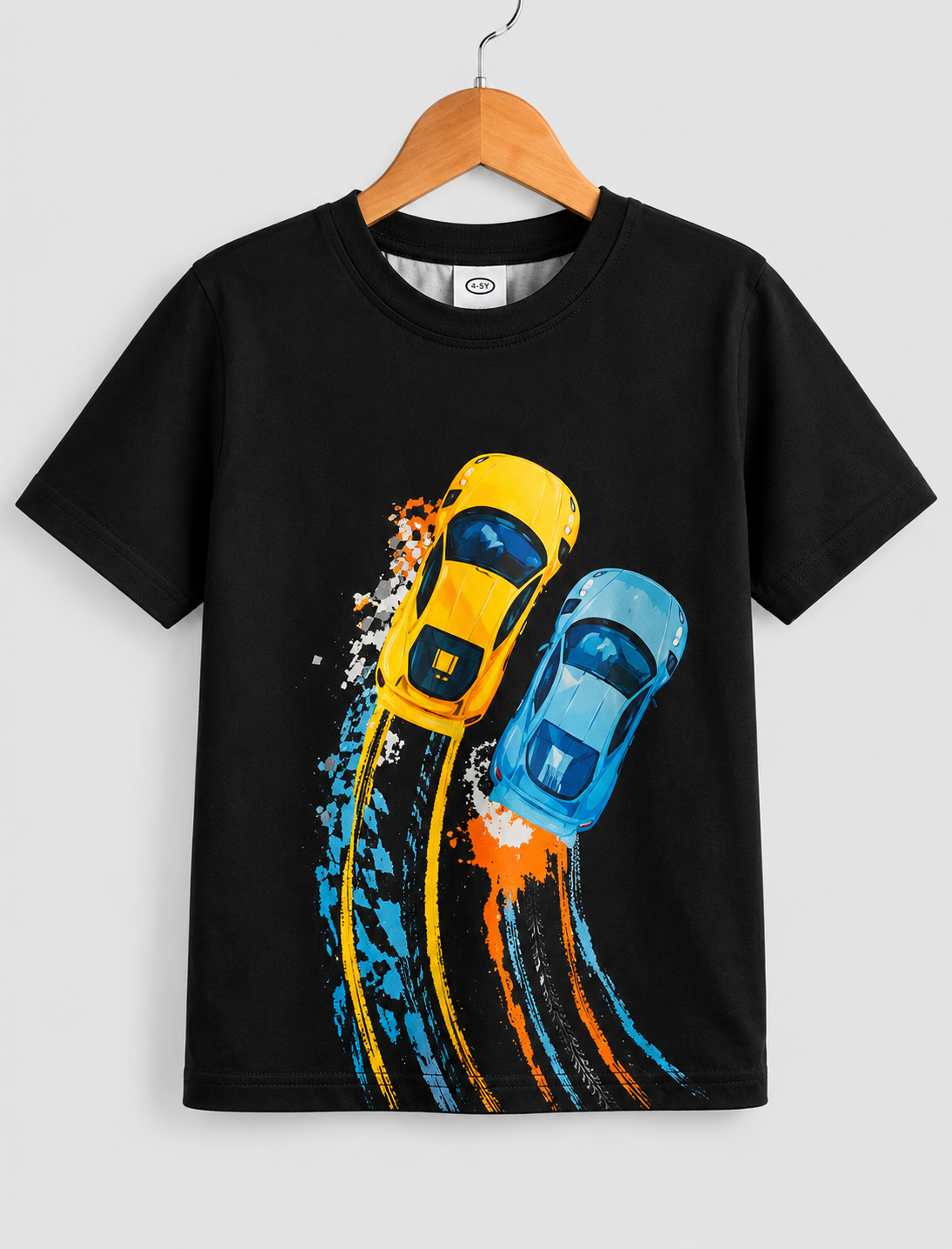 kids car printed t-shirt