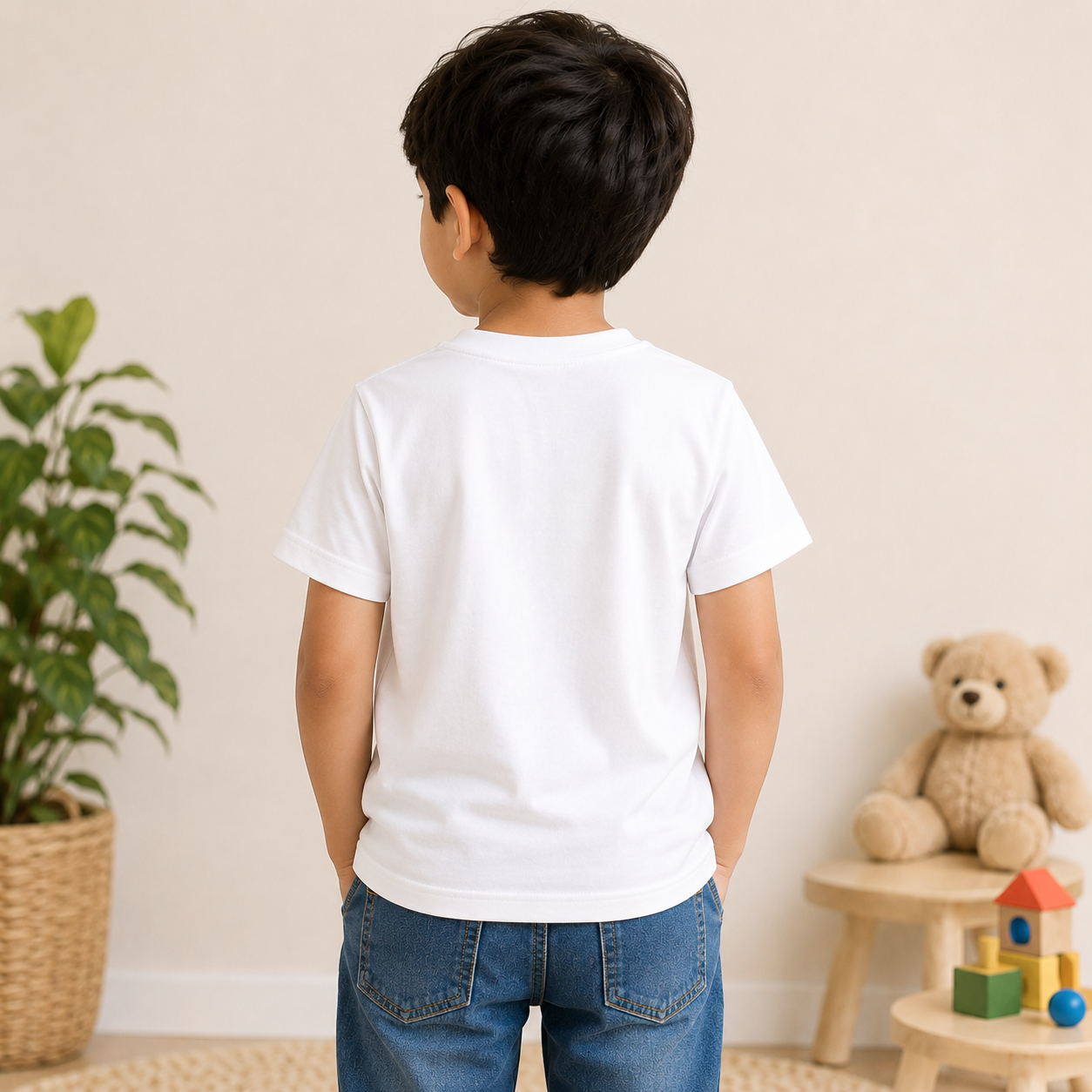 Happy Raksha Bandhan Brother & Sister Printed Kids T-Shirt | Age 1-10 Years | White & Black
