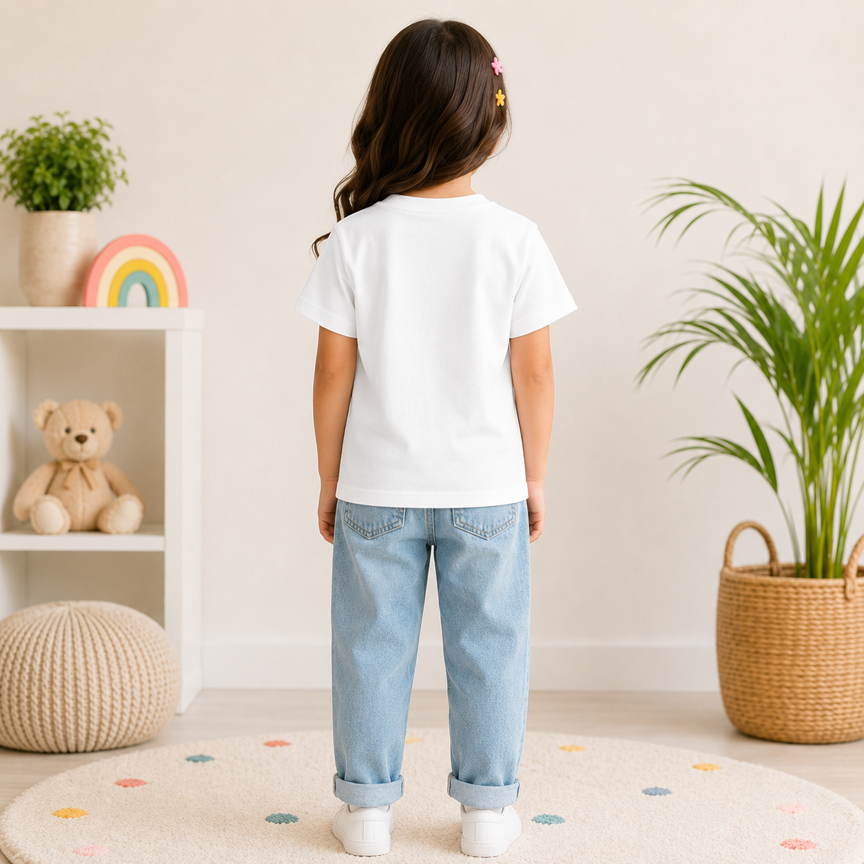 Mummy's Little Star Kids T-Shirt with Star Design | Age 1-10 Years | White/Black