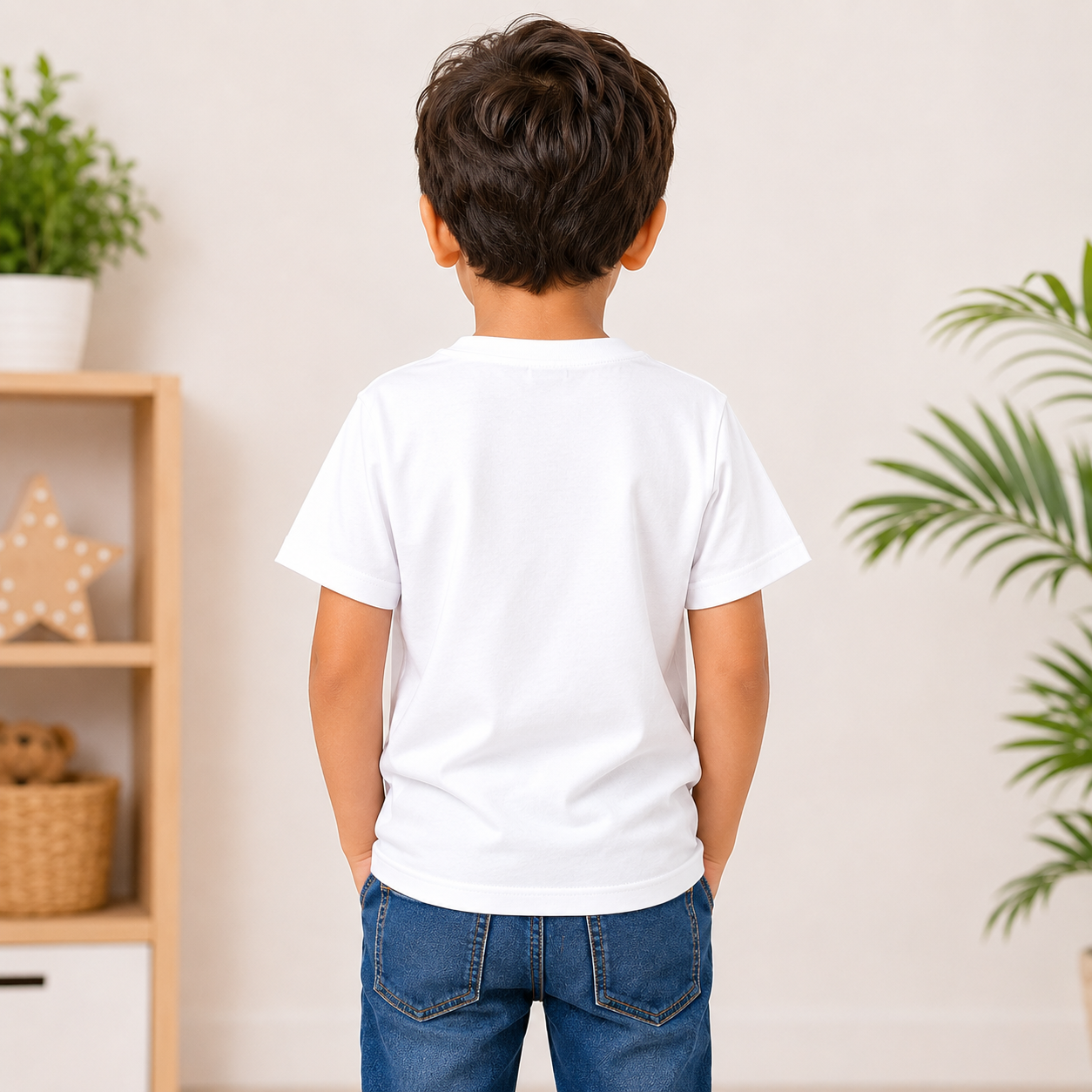Tiny But Mighty Rocket Printed Kids T-Shirt | Age 1-10 Years | White/Black