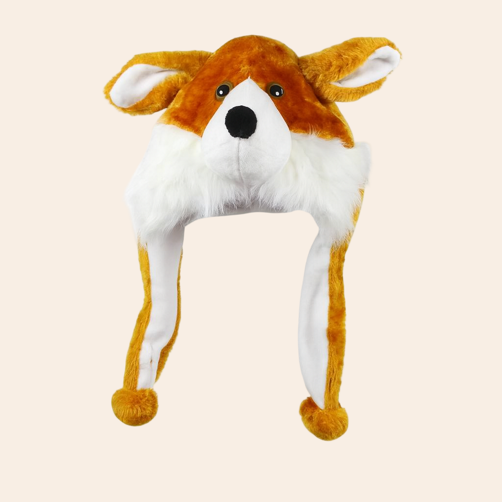 Kids Cute Fox Plush Winter Cap – Ultra Soft Cartoon Animal Hat with Long Ear Flaps