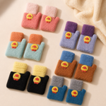 kids winter soft knit gloves