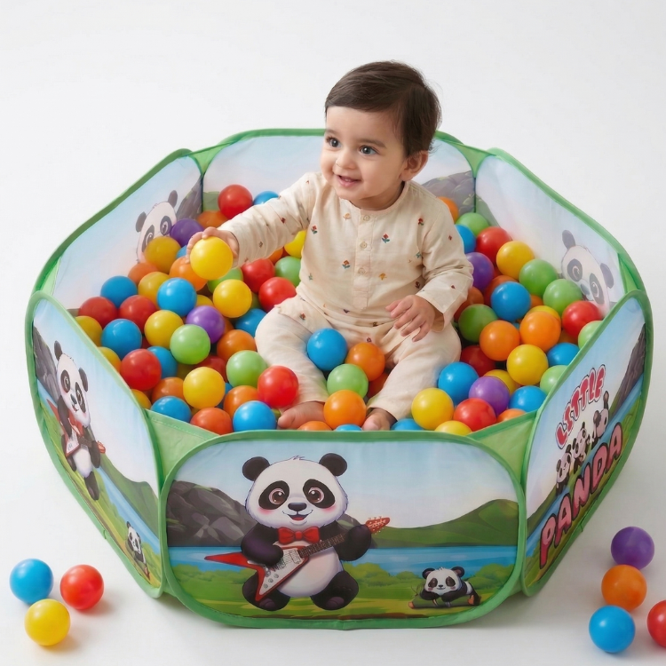 little panda kids ball pool tent with 25 colorful balls (baby)