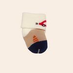 magic baby socks cream & blue Red