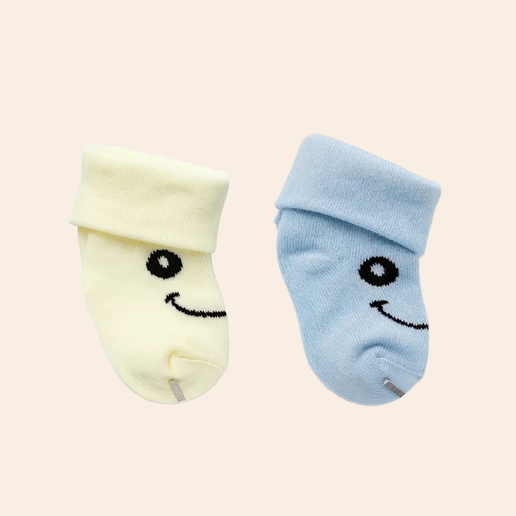 Magic Baby Socks – Blue & Cream (Pack of 2)