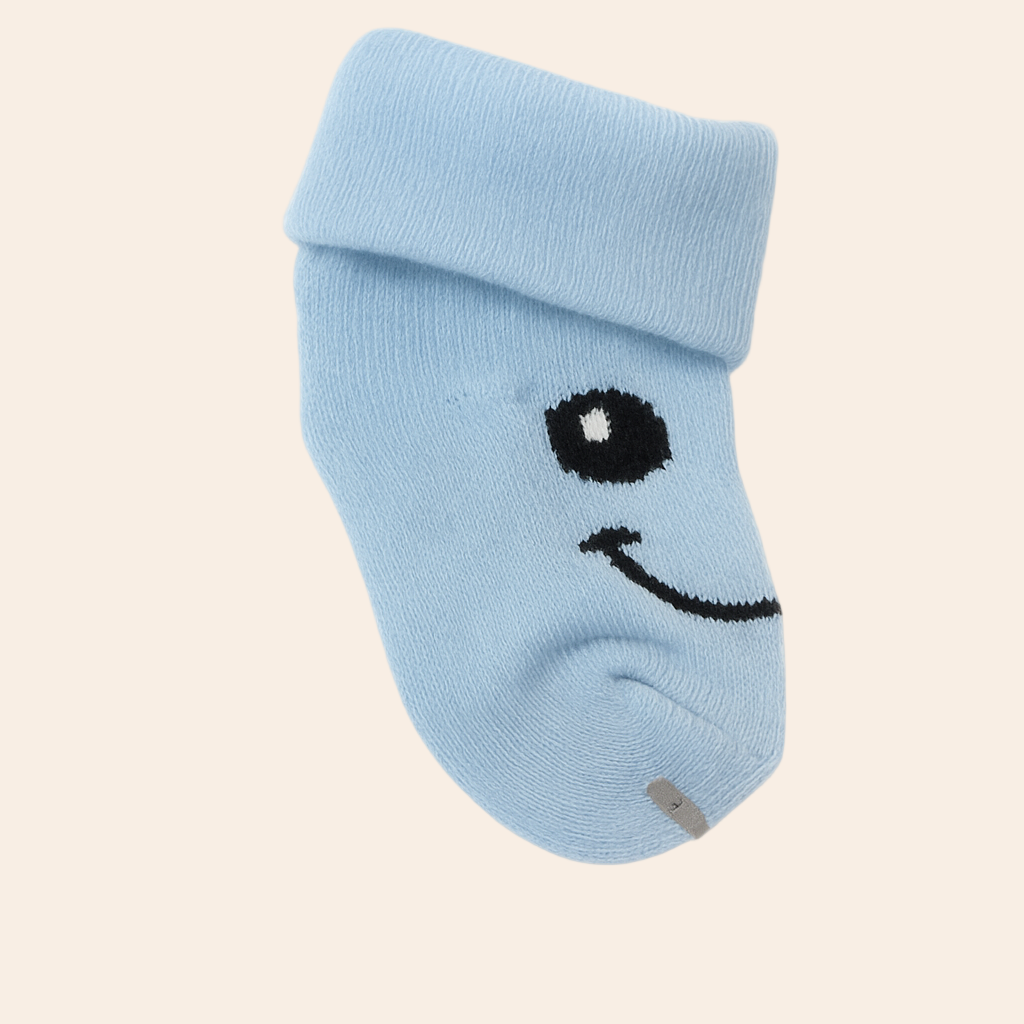 Magic Baby Socks – Blue & Cream (Pack of 2)