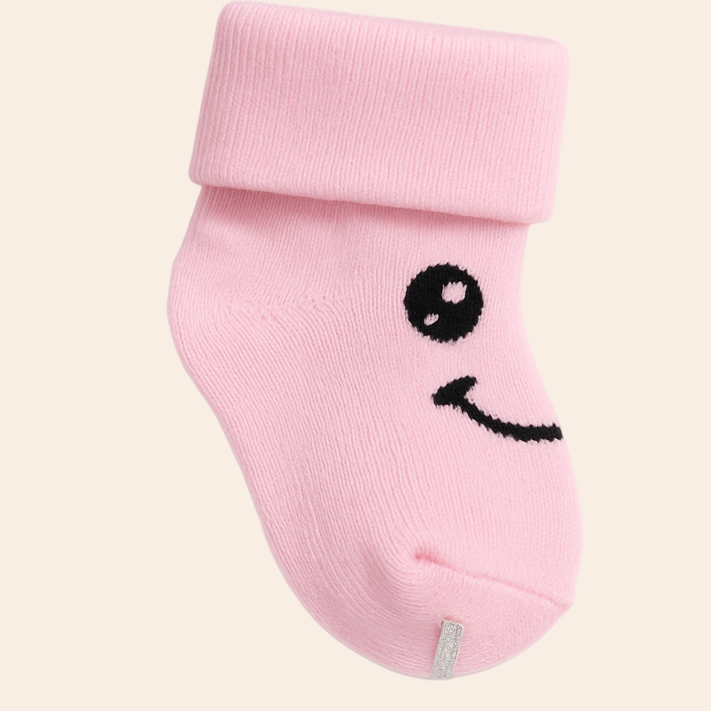 Magic Baby Socks – Light Pink & beige(Pack of 2)