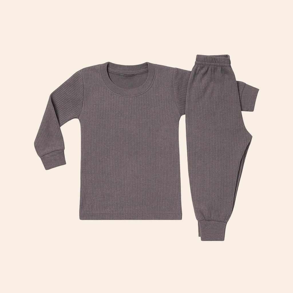grey  pc cotton thermal wear for kids 