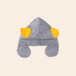 Grey Penguin Plush Baby Cap (back)