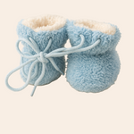 plush puppy baby booties with laces-