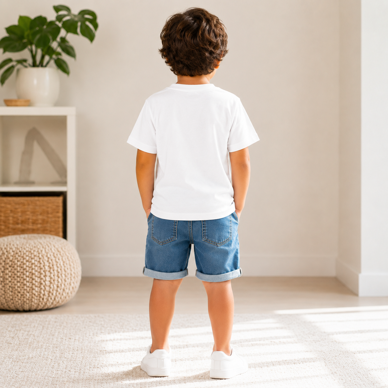 professional napper kids printed white t-shirt (boy back)