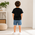 professional napper kids printed black t-shirt (boy back)