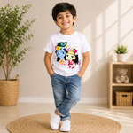radha krishna printed kids white t-shirt front boy