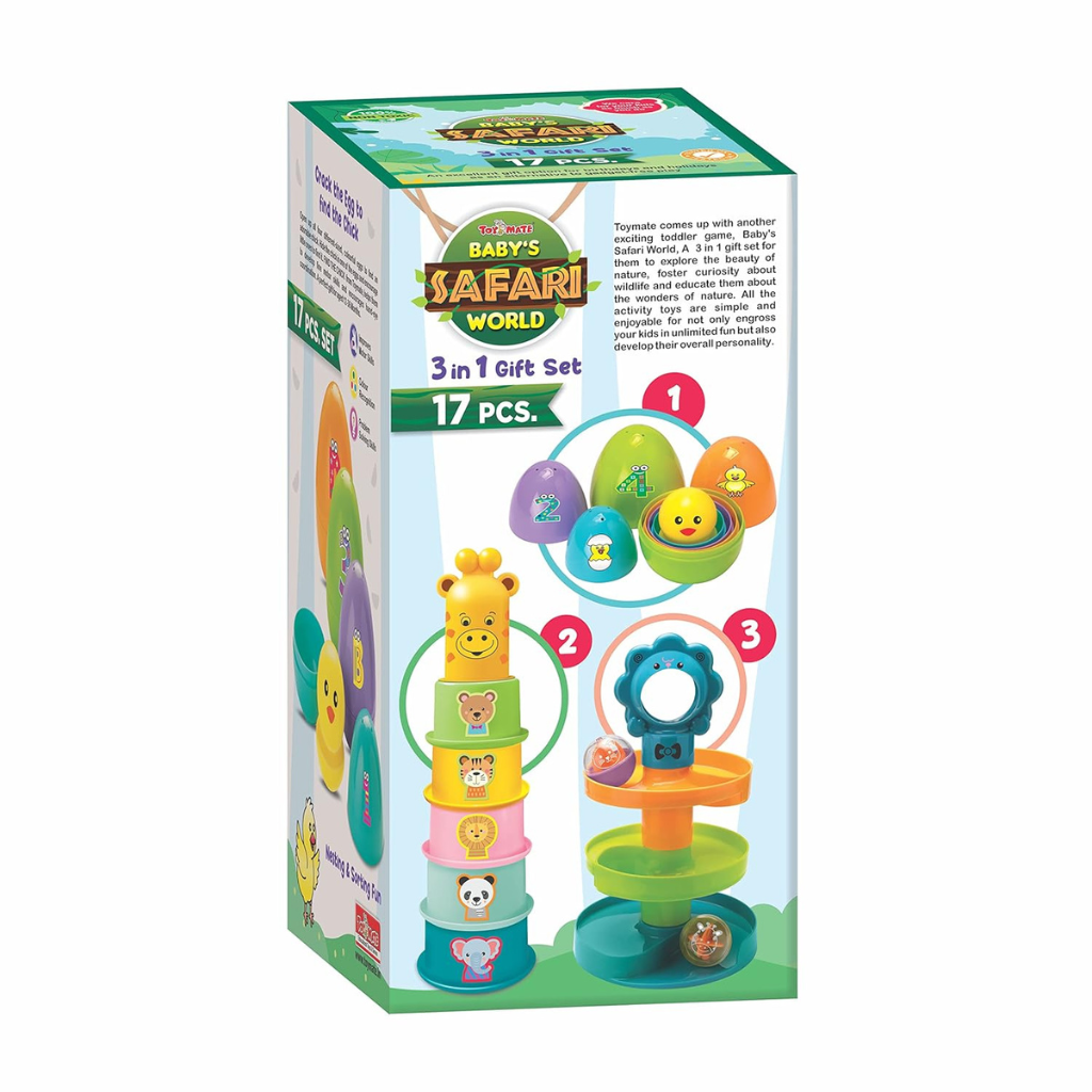 Toymate Baby’s Safari World 3-in-1 Gift Set