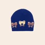 teddy bear Jacquard knitted baby cap