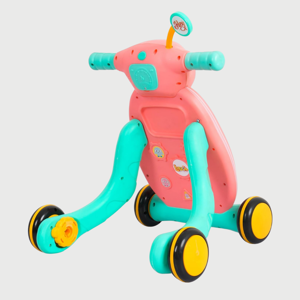 LUSA Tiny Steps Baby Ride-On Walker – Interactive Push & Ride Toy for Toddlers (10+ Months)
