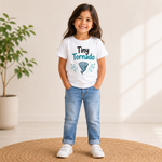 tiny tornado kids printed white t-shirt (girl front)