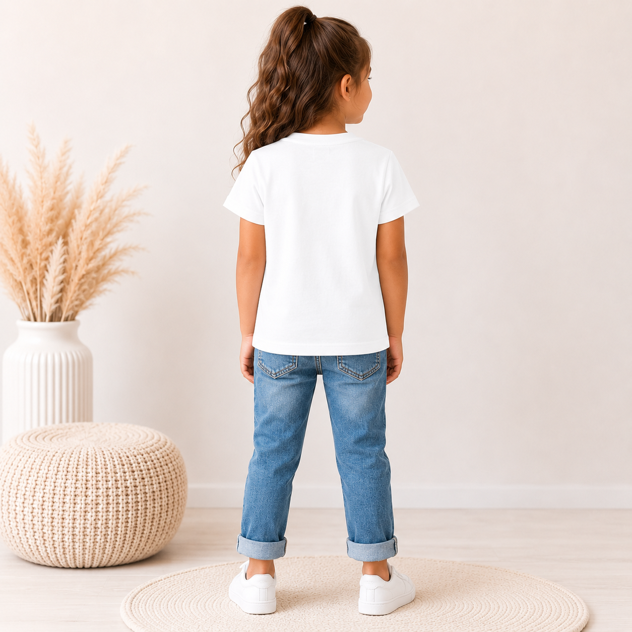 Too Cute to Handle Girls Graphic T-Shirt | Heart & Smiley Printed Kids T-Shirt