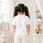 Monster jeep kids cotton white t-shirt (girl back)