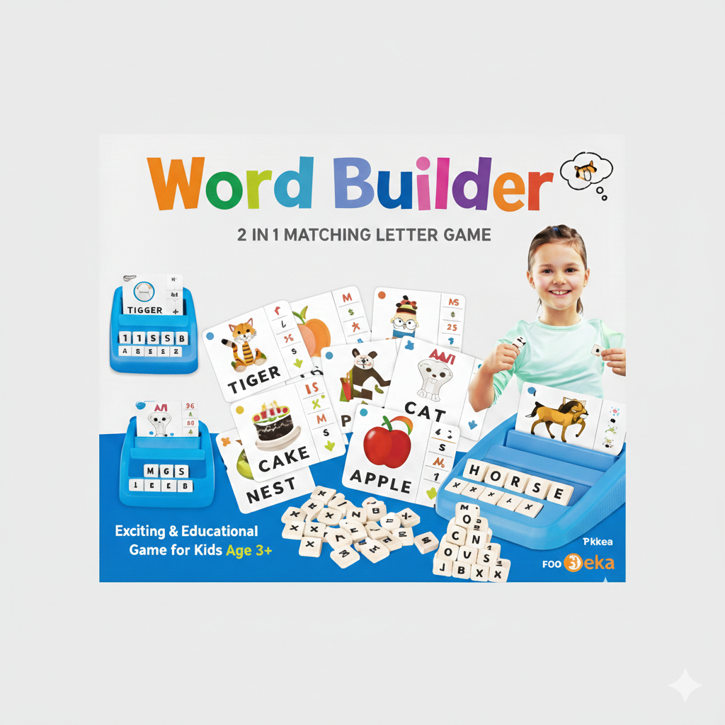 Word Builder – 2 in 1 Matching Letter Game for Kids (Age 3+)